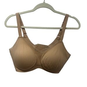 Honeylove Crossover Bra Tan Nude Wireless Supportive Seamless 36D/DD(E)